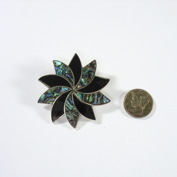 TAXCO Sterling Pendant Brooch, Star, Eagle Mark - Picture 5 of 5